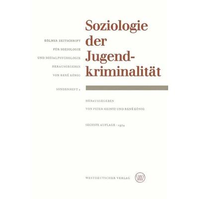 Soziologie der Jugendkriminalität, Taschenbuch von , VS Verlag für Sozialwissenschaften, 978-3-531-11084-4