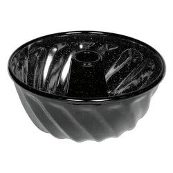 RIESS Gugelhupfform Ø18cm schwarz Emaille