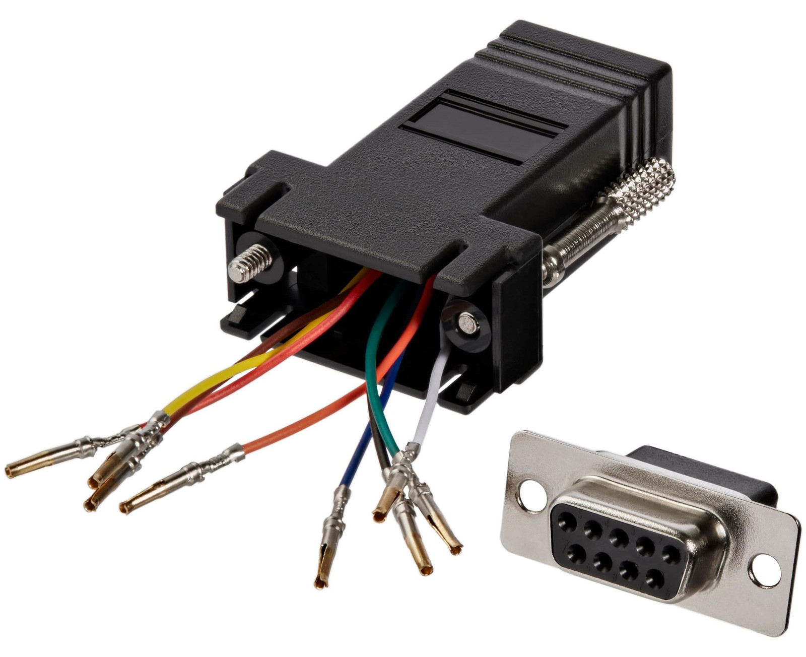 Selius DB9 naar RJ45 modulaire adapter zwart