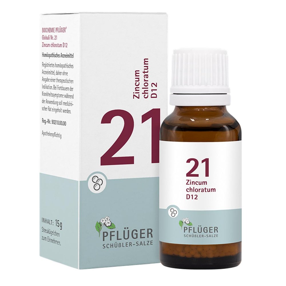 Homöopathisches Laboratorium Alexander Pflüger Gmb Schüßler-Salze Biochemie Pflüger 21 Zincum Chlor. D12 Globuli 17278366