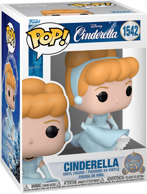 Funko Pop! Disney Cinderella 75th Anniversary Vinyl Figure #1542, Blue, 11.2 cm, Funko
