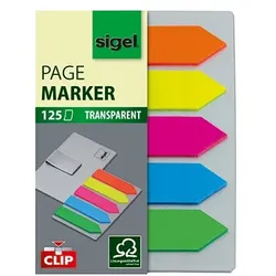 Sigel Haftmarker Film HN611 52x82mm farbig sortiert 5 St./Pack.