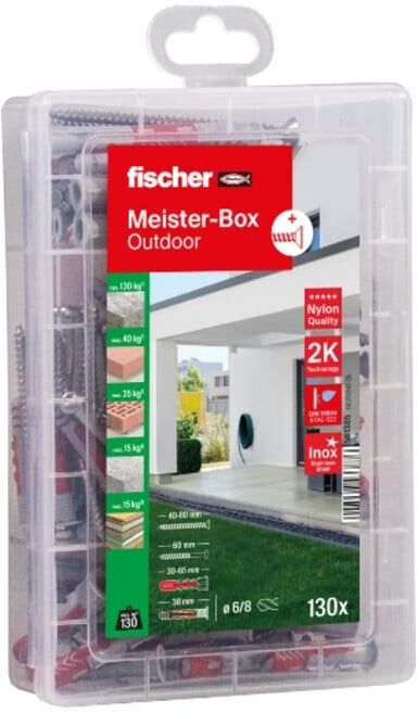 fischer Meister-Box Outdoor + vis (130 pièces) (561385)