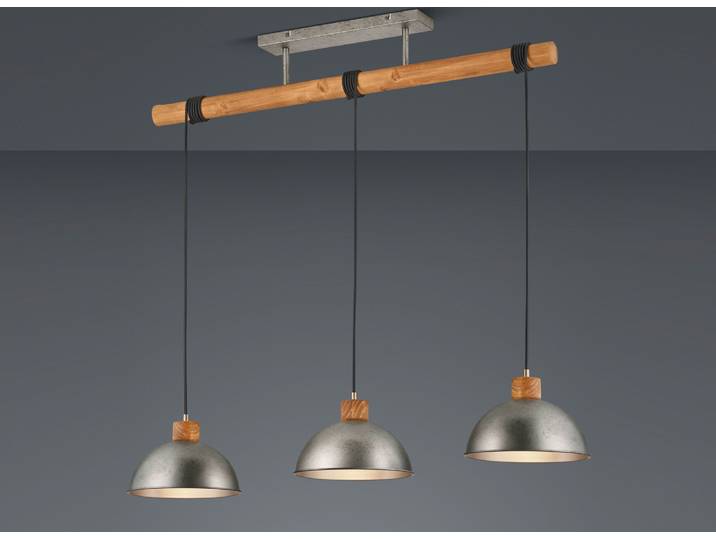 Trio Leuchten Pendelleuchte Delhi 303400367, Metall Nickel matt antik, Balken Ho