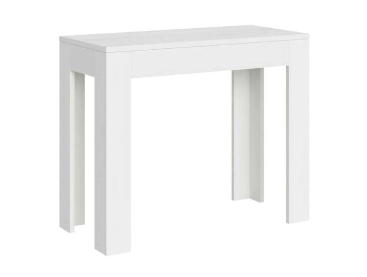 Console extensible 90x42/198 cm effet bois frêne blanc