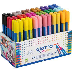GIOTTO-Fila Filzstifte Turbo Pro, Strichbreite 1-5mm, auswaschbar, 72 Stück
