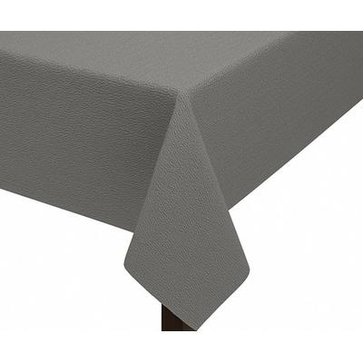 Leonado Vicenti Tischdecke Garten Oval 160x220 cm Grau mit Paspel Band pflegeleicht Weichschaum abwischbar Rutschfest Wetterbeständig