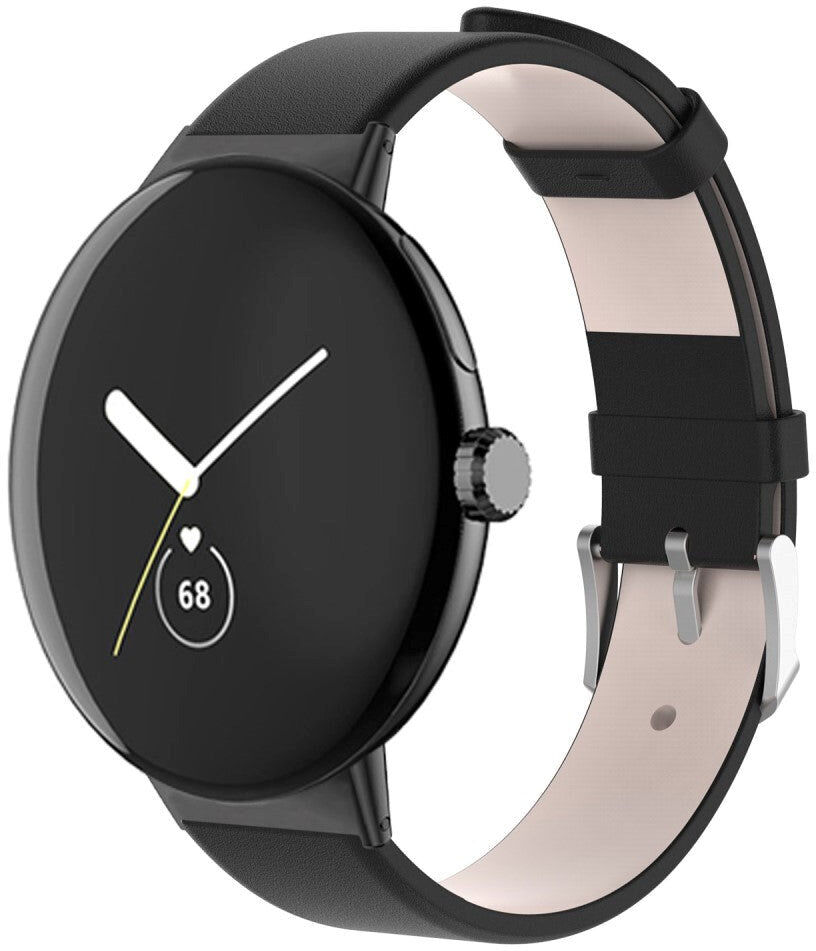 INCOVER Google Pixel Watch 1 / 2 / 3 (41mm) Rem - Kunstlæder - Sort