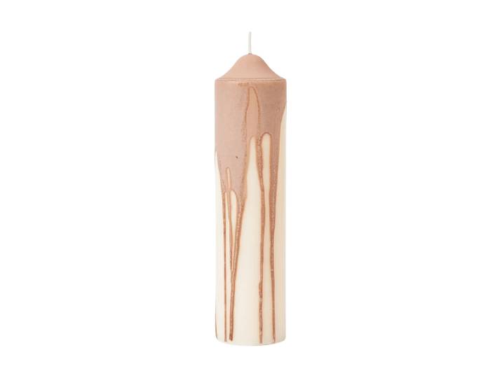 Ferm Living Bougie bloc Dryp Beige, 20 cm