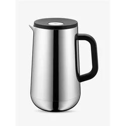 WMF Thermoskanne Isolierkanne 1,0l Impulse Tee Kaffee Trinkflasche Edelstahl, Thermoskanne, Silber