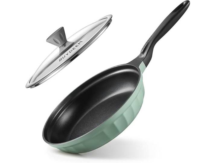 BUYDEEM Poêle à frire en céramique antiadhésive, 3,6 QT