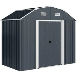 GERÄTEHAUS aus Stahl, 2,7 m2 Geräteschuppen mit UV-Schutz, Dunkelgrau