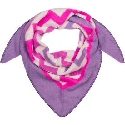 XXL-Schal STYLEBREAKER "Web Dreiecktuch Zick-Zack", Damen, lila (flieder, pink), Obermaterial: 60% Viskose CV. 40% Wolle WO., Modisch, Modetücher