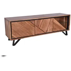 DELUKE TV-Schrank EBBA Akazie Akazienbraun 51x40x150cm Fernsehtisch TV Lowboard für Fernseher