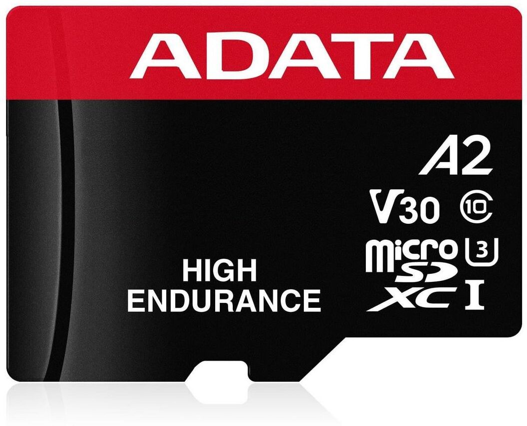 ADATA High Endurance microSDXC UHS-I U3 V30 A2 Memory Card with SD Adapter - 64GB