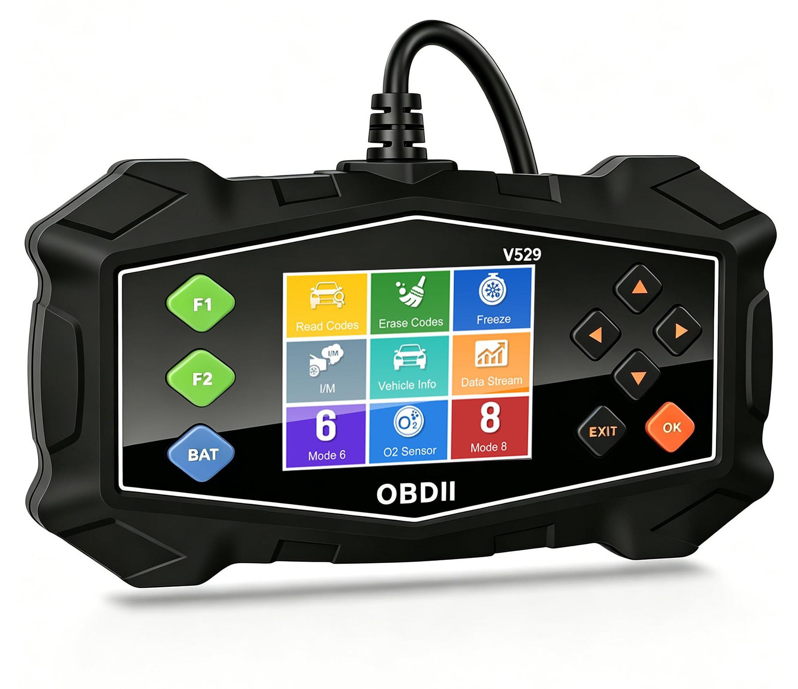 Selius Handheld OBD2 scanner met 2.8 inch kleurenscherm en batterijtester