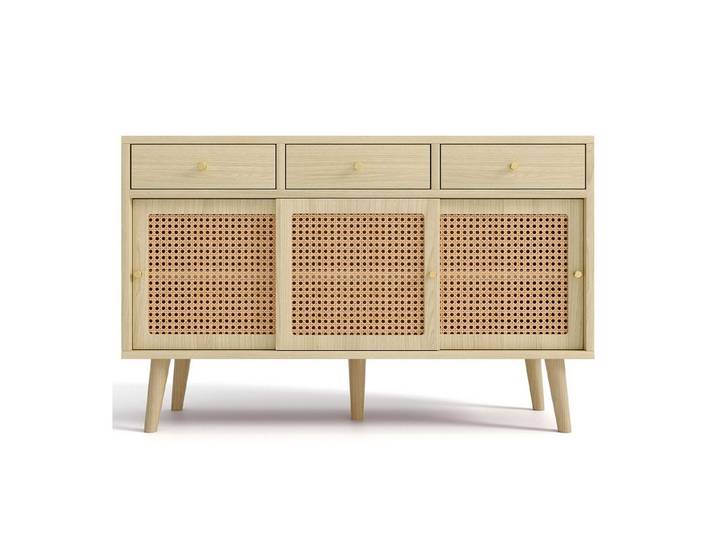 Fine Life Pro Buffetaufsatz Retro Sideboard in Eiche – Zeitlos schön & praktisch organisiert