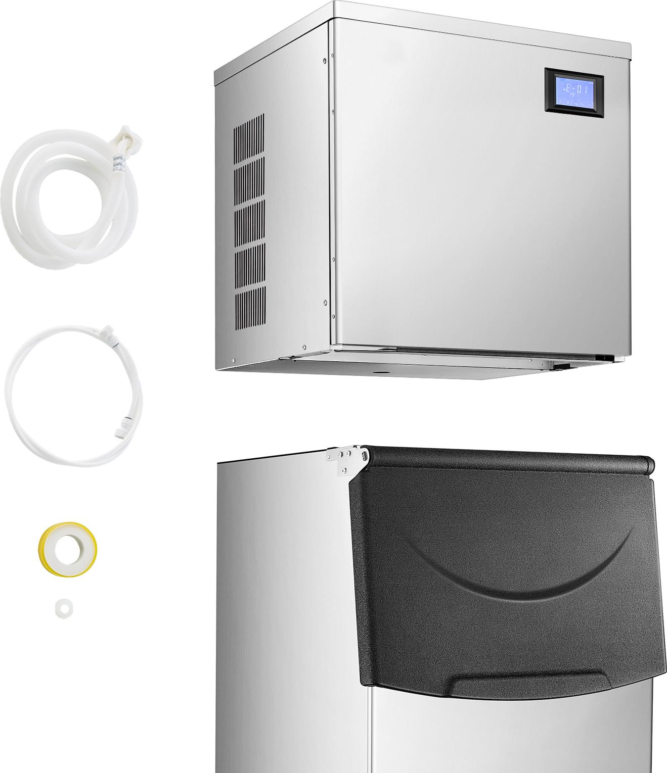 SucceBuy Eismaschinenkopf für Eiswürfelmaschine, Eisbereiter (nur Kopf) 204 kg/Tag