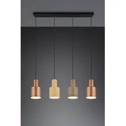 Trio 319400417 Pendelleuchte Agudo 4x40W | E27 | IP20 - höhenverstellbar, Kaffee, Beige, Braun