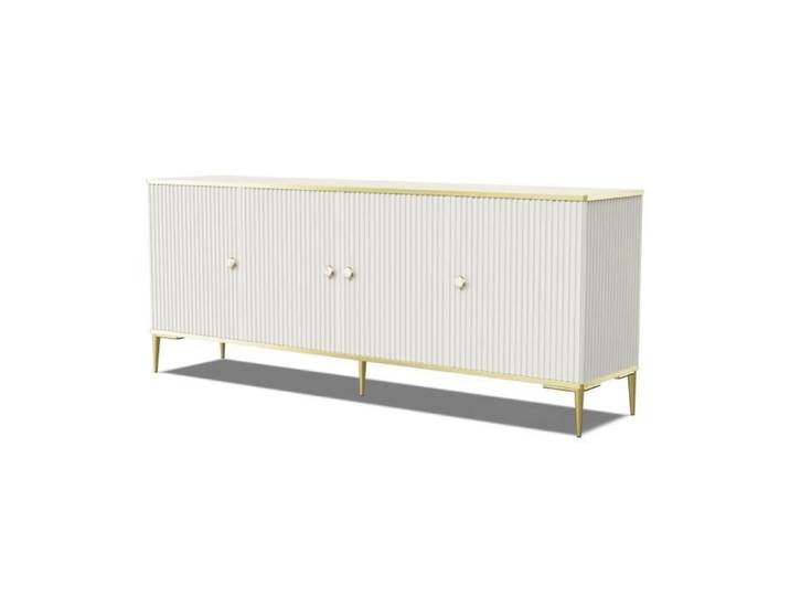 Commode PETRA 182 cm Buffer 4D cachemire avec pieds dorés