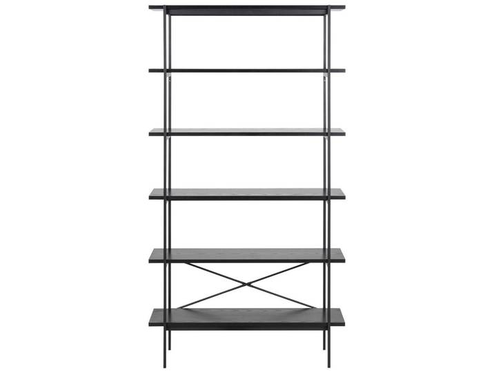 Regal, Schwarz, Metall, Holzwerkstoff, 94x172x27 cm, Reach, Wohnzimmer, Regal, Bücherregale