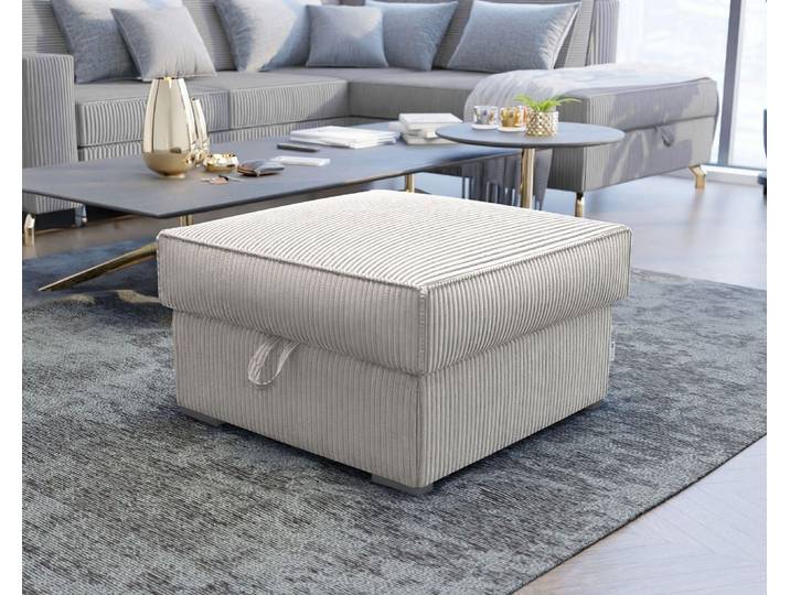 FERA cremefarbener Cord-Polstersessel, eingebauter Stauraum mit einfachem Zugang, ein stilvolles Accessoire