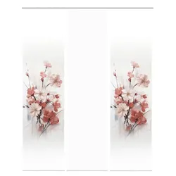 Schmidt Schiebevorhang Lotus 3er Set Polyester Rosa Altrosa 60 x 245 cm