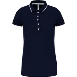 Kariban Damen Kontrast Piqué Polo K252 navy/white/red XL