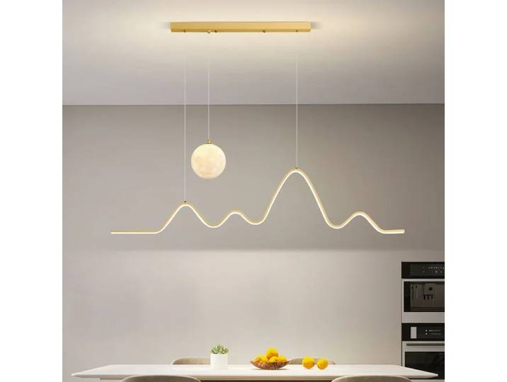 Table à manger moderne pendentif LED moderne lampe pour salle à manger cuisine Bar ligne design lustre éclairage décor
