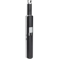 TFA® Lichtbogenfeuerzeug schwarz, silber
