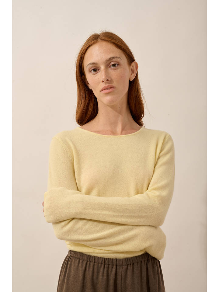 Just Cashmere Kaschmir-Pullover "Vivian" in Gelb - S