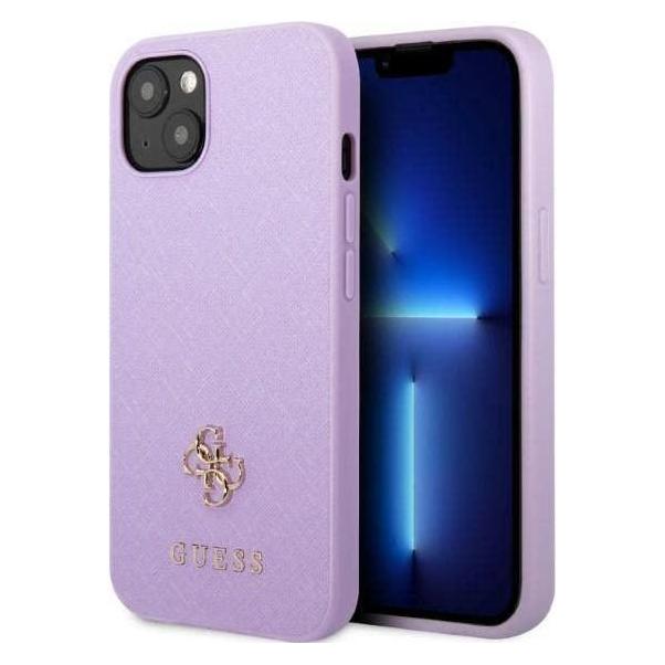 Guess GUHCP13SPS4MU iPhone 13 mini 5,4" purpurowy/purple hardcase Saffiano 4G Small Metal Logo (Apple iPhone 13 mini) (GUE002523-0)