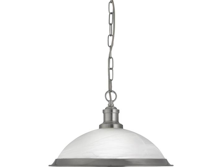 Pendelleuchte, Silber, Art-Deko-Schirm, H 77 cm, BISTRO