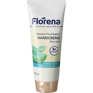 Florena Handcreme Intensive Feuchtigkeit, Aloe Vera, für trockene Haut, 100ml