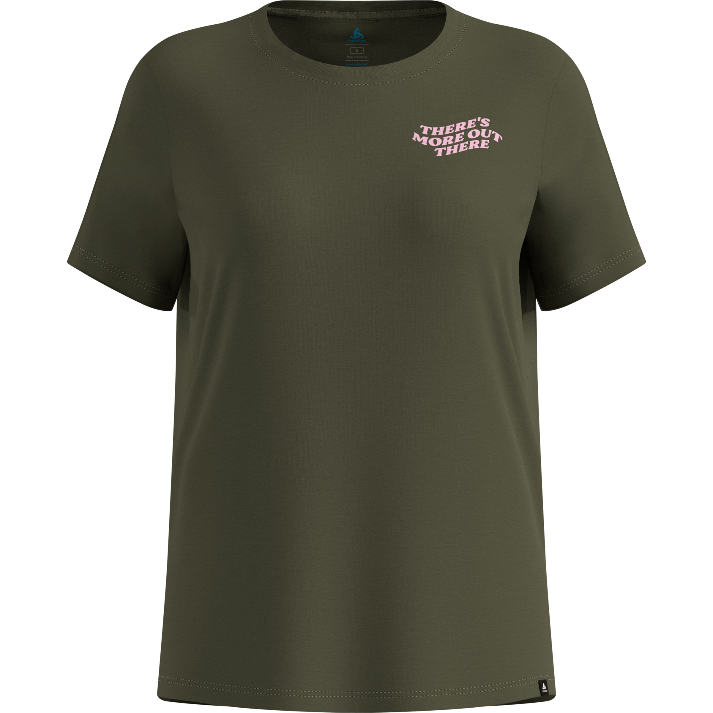 Odlo There's More Out There Damen T-Shirts oliv Größe XS Lifestyle Hautfreundlich