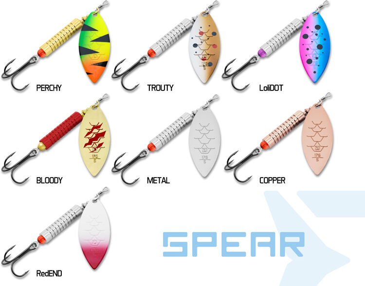 Cuillère tournante Delphin SPEAR 3g/taille.0/PERCHY 3g/taille.0/PERCHY