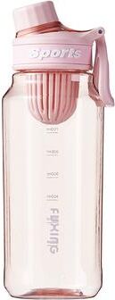 Youfap Market Travel Korea Portable Water Bottle With Scale Mark, Simple Sports Drinkware With Lifting Handle pink