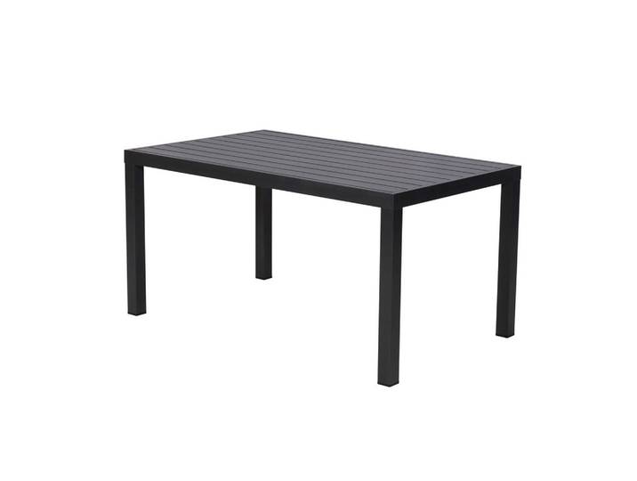 Gardenson Gartentisch, Graphitfarben, Metall, rechteckig, eckig, 90x75x150 cm, Gartenmöbel, Gartentische, Gartentische