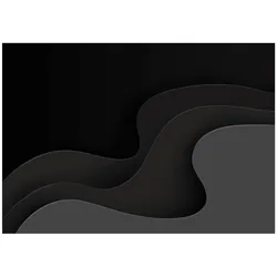 FOTOTAPETE Abstrakt Wellen Schwarz 300x210 cm