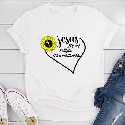Jesus Is Not Religion T Shirt White 2XL