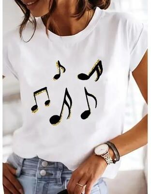 Inspired Living Retro Love Heart Y2K T Shirt Womens Casual Heart Print T Shirt Summer O Neck Graphic Tee c m(us 6)