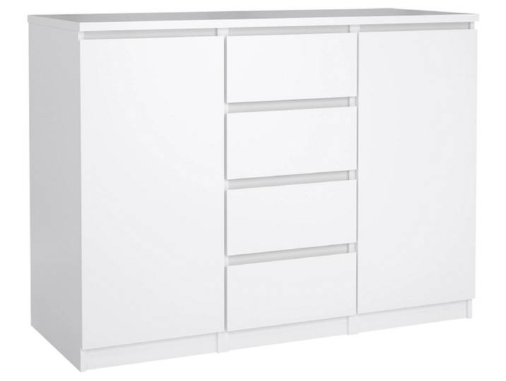Kommode NAIA 2 Türen 4 Schubladen 50x120.8x90.7cm weiss lackiert