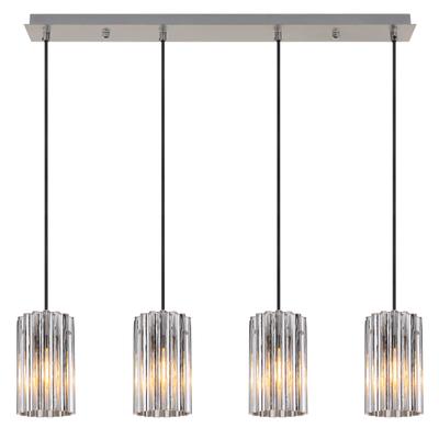 GLOBO LIGHTING Hängeleuchte "CAYDEN", silber (nickelfarben matt), 4, H: 120cm, 1 Stk., Leuchten, Hängeleuchte für Esszimmer & Küche Nickel matt, Hängeleuchte