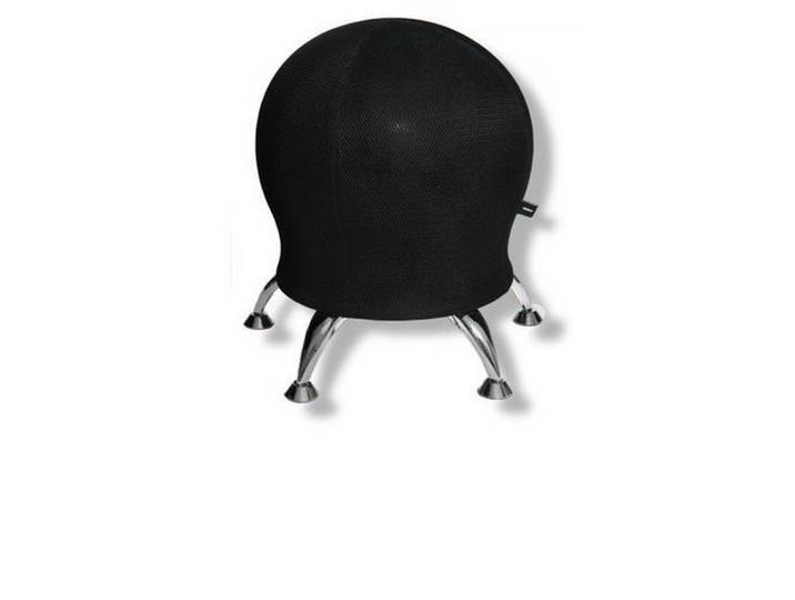 Tabouret SITNESS 5 - TOPSTAR - Siège wellness / Siège ballon - Tissu noir - Chromé