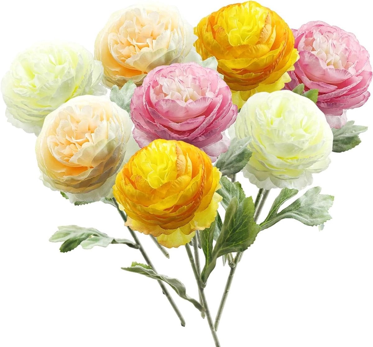 Zijden Peonies Kunstbloemen Boeket - Roze - Hoogte: 26 cm