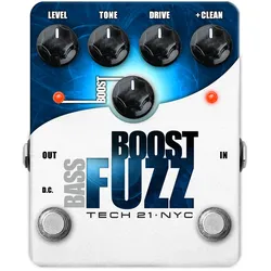 Tech 21 Bass Boost Fuzz Analog Bass Fuzz w/Clean - Effektgerät E-Bass
