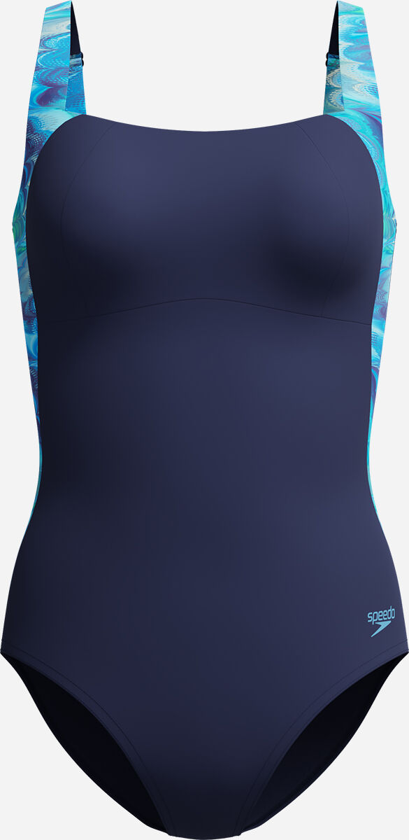 Speedo Printed Luna Lustre W - Costume Piscina - Donna - Blu 48