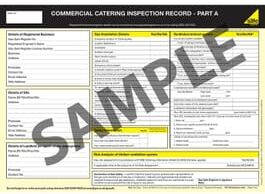Officially Licensed Gas Safe Gas Safe® Commercial Catering Inspection Record Part A & B - Pad of 25