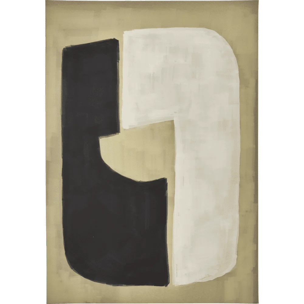 House Doctor Act wanddecoratie - Abstract Canvas - Black, White, Sand
