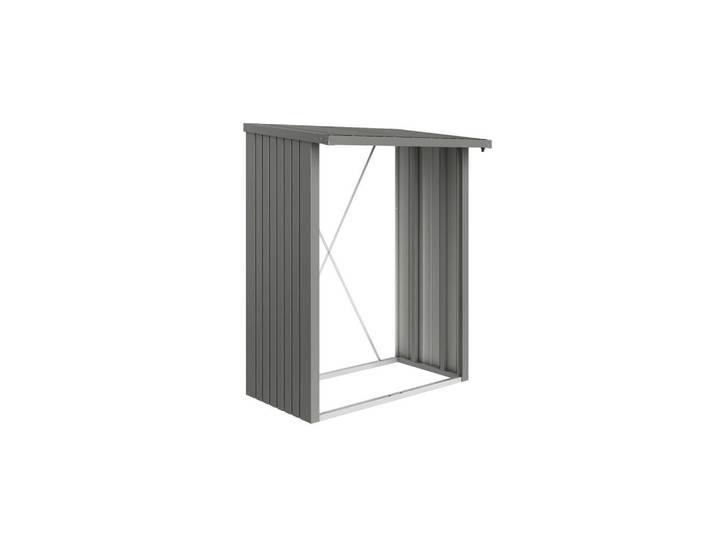 Biohort Kaminholzregal Woodstock, Grau, Metall, 157x199x102 cm, Qualität aus Österreich, Kleinmöbel, Kamine & Zubehör, Holzkörbe